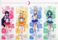 【中古】ブックカバー・栞 02.集合 4連クリアしおり 「劇場版 美少女戦士セーラームーンCosmos×HANA・BIYORI ～咲き誇る花と戦士たち～」