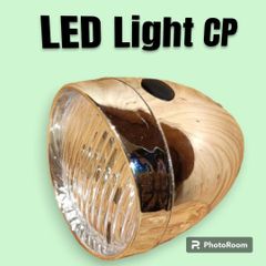 クラシックでレトロなライト！！ LED砲弾ライト ポリッシュ 電池式 クロモリバイク、OLD MTB、ビーチクルーザーのカスタムにおすすめ！