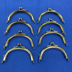 ▶がま口 口金 ハンドメイド用7.5㎝（丸2.5寸丸玉6㎜) Ｎ 8個セット◀