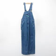 W36/古着 キー KEY オーバーオール メンズ コットン 紺 ネイビー デニム 25jul05 中古 ボトムス