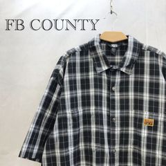 FB COUNTY エフビーカウンティ 半袖シャツ 3XL ブラック チェック オープンカラーシャツ メンズ