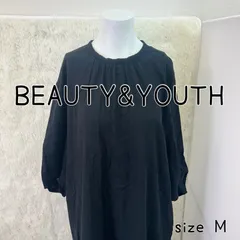 ✨美品✨BEAUTY&YOUTH ワンピース　ブラック　パフスリーブ　ロング