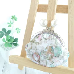 リバティプリント(アレクサンドラ)♡ふんわりミニがま口ポーチ(8.5cm口金)