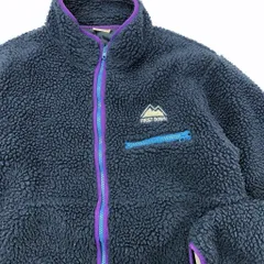 FIRST DOWN ☆ フリースジャケット ボアジャケット L ネイビー パープル アウトドア 秋冬 デイリーユース 人気 ファーストダウン■BE244のサムネイル