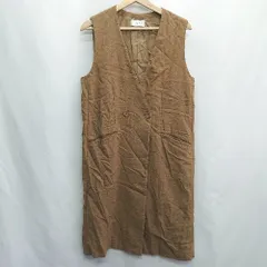 ◇ ⊇ OPAQUE.CLIP オペーク ドット クリップ 袖なし ロングジレ サイズF ブラウン レディース E  【1410100002382】