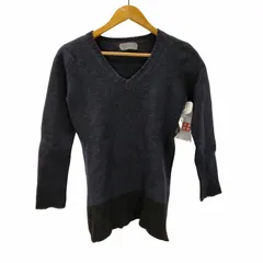 ヨウジヤマモト Yohji Yamamoto SAMPLE品 アーカイブ 2トーン スリッド Vネックニット メンズ 表記無 のサムネイル