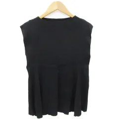 ロペピクニック ROPE Picnic ニット カットソー ノースリーブ 38 M ブラック 黒 /YM13