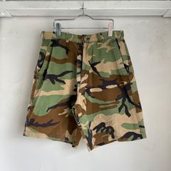 90s STUSSY WOOD LAND CAMO SHORTS W34 VS-AI0719-003