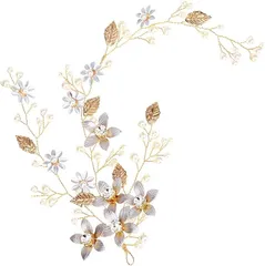 fogman 髪飾り ヘッドドレス ヘアアクセサリ ブライダル 花嫁 ゴージャス かわいい 洋風