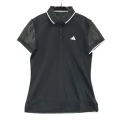 サイズ：M ADIDAS GOLF アディダスゴルフ 2024年モデル メッシュ切替 半袖ポロシャツ  ブラック系 [240101472318] ゴルフウェア レディース ストスト