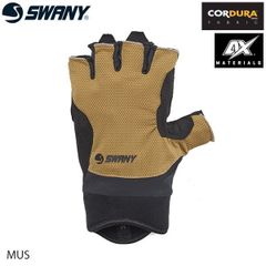 【新品】SWANY スワニー グローブ TR-701 Trekking Half Finger Glove MUS トレッキングハーフフィンガーグローブ 手袋 ストレッチ 薄手 登山グローブ 掌人工皮革 コーデュラ タッチスクリーン スマフォ対応 ランニング 