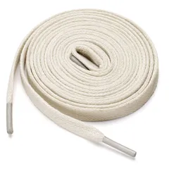 uxcell 靴紐 靴ひも 平型 平ひも ワックス シューレース ブーツ用 カジュアルシューズ 男女兼用 2足 ベージュ 120 cm