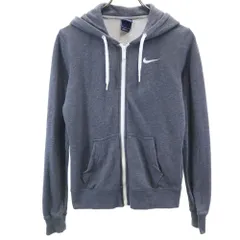 NIKE ナイキ 長袖 ジップパーカー S グレー レディース 古着