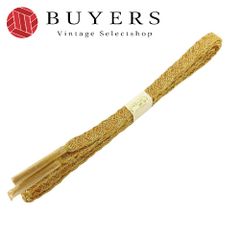【中古】未使用 帯締め 正絹(金銀糸除く) ゴールド 平組 小物 伊賀手ぐみひも 和装 呉服 和服 きもの レディース 女性