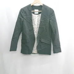 ◇ ⊇ UNITED TOKYO ユナイテッドトウキョウ 長袖 ボタンレス ノーカラージャケット サイズ2 ブラック レディース E  【1410100016341】のサムネイル