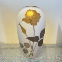 85ub48三つ耳 金彩 花瓶