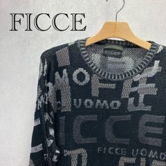 FICCE フィッチェ 長袖 セーター SAK-151  ブラック 薄手 ニット 日本製 ドン小西 小西良幸 メンズ