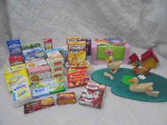 g7381 Sevi社等　女の子玩具　3点セット 「アヒルの置物」「木製ジュエルボックス」「ミニュチュアパッケージパック46個」【おまけ付き♪】 木製知育玩具