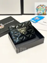 【今日特価】PRADA プラダ ブラック ショート ウォレット兼用カードケース 送料無料 在庫限定セール価格！
