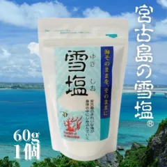 パラダイスプラン 雪塩 60g 1個 宮古島の雪塩 パウダー にがり含有 ジッパー付き