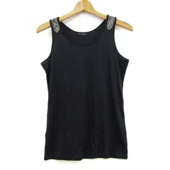 ニジュウサンク タンクトップ ノースリーブ シャツ トップス スパンコール レディース 38サイズ ブラック 23区 【中古】