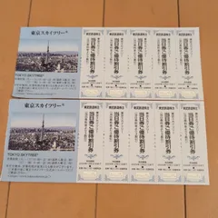 匿名発送！東武鉄道　株主優待券 東京スカイツリー割引券 ２シート１０名様分