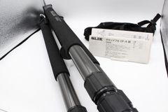 ＜＜別売り荷物用フック付き！！＞＞【美品】SLIK スリック 三脚 グランドプロ CF-4 4段 超大型 105238 #LE2025230