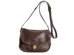 【お得なクーポン配布中!】 USA製 オールドコーチ 本革 レザー ショルダーバッグ / COACH レザーバッグ コーチ レディース メンズ ブラウン 斜めがけ 肩掛け 牛革 茶