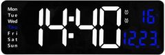 【在庫セール】アラーム USB充電式 時計 見やすい 大音量 大画面 置き掛け兼用時計 輝度自動調整 大文字 静音 目覚まし時計 LED時計 大型 カレンダー・温度計付き 計時機能 壁掛け時計 多機能デジタル時計 デジタル時計 リモコン付き TeamSky (