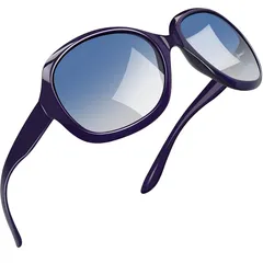 [Joopin] サングラス レディース 運転用 偏光レンズ uv400 紫外線カット 遮光 軽量 スポーツ 大きなフレーム sunglasses for women（ダークブルー）