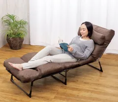♪［シングル］マットレスが外せる 折りたたみ リクライニングベッド　　　　昼寝 来客用ベッド 簡易ベッド ごろ寝のサムネイル