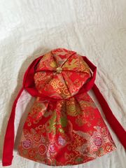 お地蔵様の前掛け　金蘭 お地蔵様前掛けよだれ掛け 金蘭 o柄 特小 お帽子セット - メルカリ