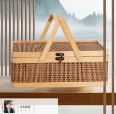 美品 竹編三段籠 提籃 ていらん 茶籠 3段かご 木彫 提篭 野点 竹工芸品 美品 竹編三段籠 提籃 ていらん 茶籠 3段かご 木彫 提篭 野点 竹
