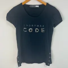 SPORTMAX スポーツマックス Tシャツ・カットソー M 黒x青 【古着】【中古】 2025年最新】Yahoo!オークション -スポーツマックス tシャツの