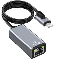 【特価商品】13 14/i-Phone iPad/i-Phone Pro/12/XRなど対応 海外旅行 ウェブ会議対応 有線アダプタ在宅勤務 プラグ＆プレイ 30-100/Mbps高速安定転送 変換アダプタ イーサネット 設定/電源不要 Lighting-RJ