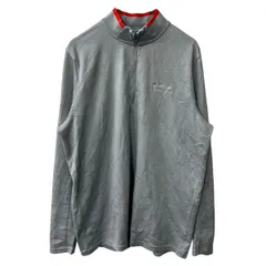 NIKE GOLF ロゴスウェット トレーナー L グレー ナイキ ゴルフ ハーフジップ プルオーバー カットソー トップス 冬物 a709-6528