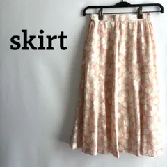 ロングフレアスカートピンク白ホワイト水玉レトロヴィンテージ風古着