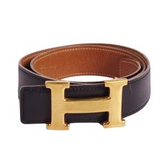 Vintage エルメス HERMES 94年 レザーベルト Hロゴ コンスタン