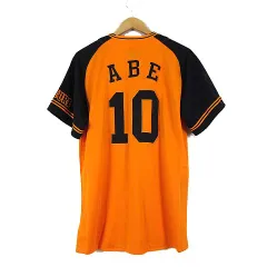 アンダーアーマー UNDER ARMOUR 読売ジャイアンツ 2019 レプリカユニフォーム 阿部慎之助 10番 ABE 4th 橙魂 シリーズ 読売巨人軍 応援ユニフォーム L オレンジ 橙色 黒 ブラック 美品