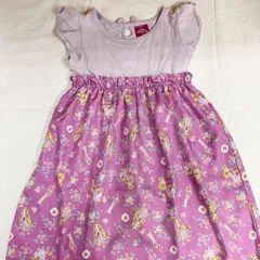 コストコ　ラプンツェル　総柄　半袖ワンピース　プリンセス　キッズ　女の子　110