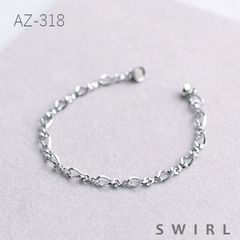 シルバーブレスレット ステンレスマグネットブレスレット SWIRL デザインバリエーション：６種類あり