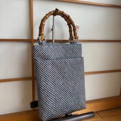 バンブー手提げ 風神雷神 合切袋 お祭り お神輿 三社祭 和装