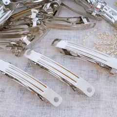 ヘアバレッタ土台🎵シルバー