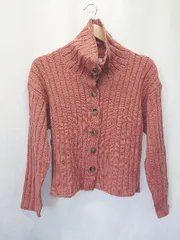 ◇ ⊆ Simplicite シンプリシテェ 長袖 ニット カーディガン サイズ表記なし ブラウンピンク系 レディース E  【1503040006258】