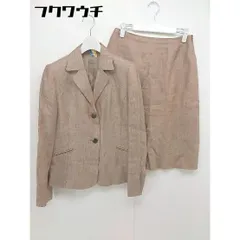 ◇ Paul Stuart 2B 膝下丈 シングル ジャケット スカート セットアップ サイズ11AR オレンジ ブラウン系 レディース  【中古】 【1111040008433】のサムネイル