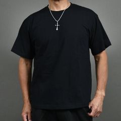 ブラック/Lサイズ サンプル品/難ありアウトレット 半袖コットンＴシャツ メンズ 春 夏 カットソー クルーネック パシャ売り S-S