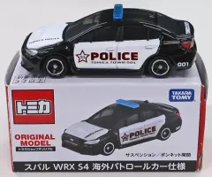 【中古】トミカ 1/62 スバル WRX S4 海外パトロールカー仕様 #001(ブラック×ホワイト) 「トミカ」 トミカショップオリジナル限定