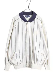 【お得なクーポン配布中!】 90s ポロ ラルフローレン スウェット スタジャン メンズ L 古着 オールド ジャケット トレーナー 裏起毛 ストライプ スナップ カーディガン