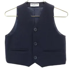 mikihouse ミキハウス ウール100％ ベスト 100 ネイビー セレモニー キッズ 古着