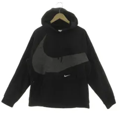 ナイキ NIKE スウェットパーカー メンズ TF スウッシュ プルオーバー DQ5402-010 THERMA-FIT 裏起毛 ブラック 黒 グレー L